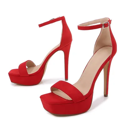 Square Toe Stiletto Heel High Heel Shoes With Bag Heel Fashion Sandals
