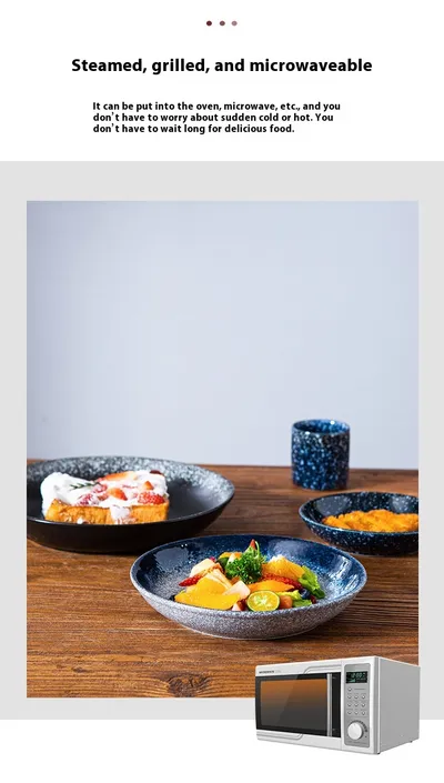 Household Ceramic Round Dinner Plate Small Plate
