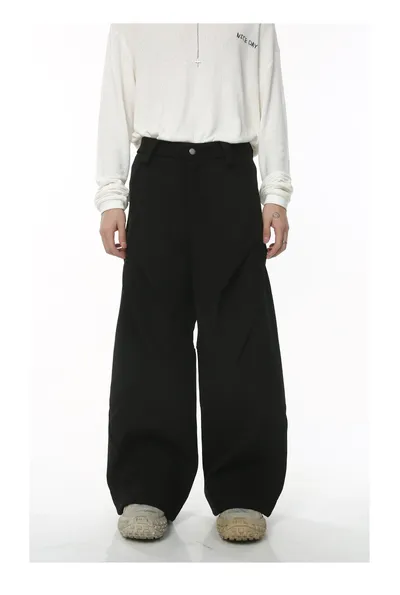 American Retro High Street Double-headed Zipper Casual Pants