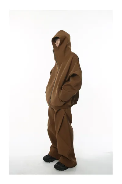 American Retro High Street Double-headed Zipper Casual Pants