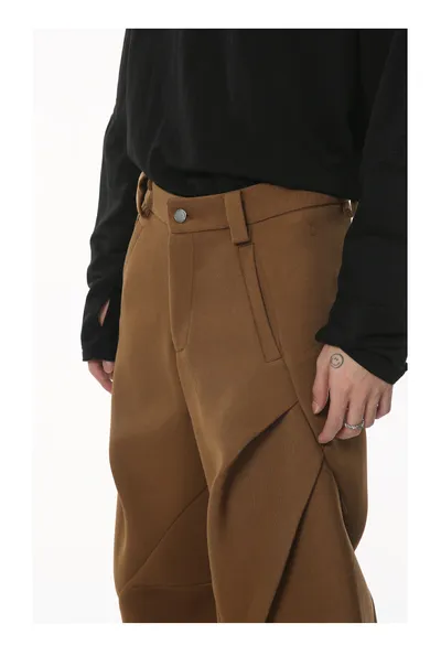 American Retro High Street Double-headed Zipper Casual Pants