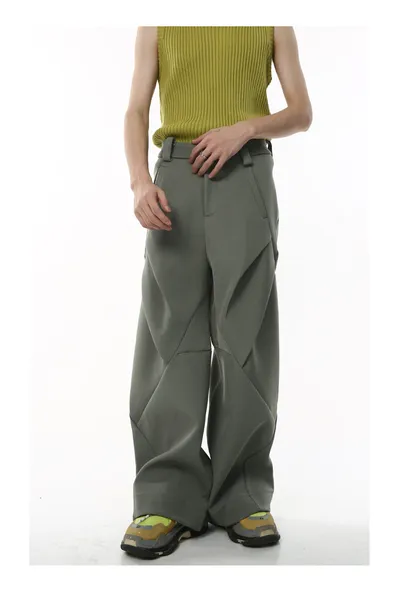 American Retro High Street Double-headed Zipper Casual Pants