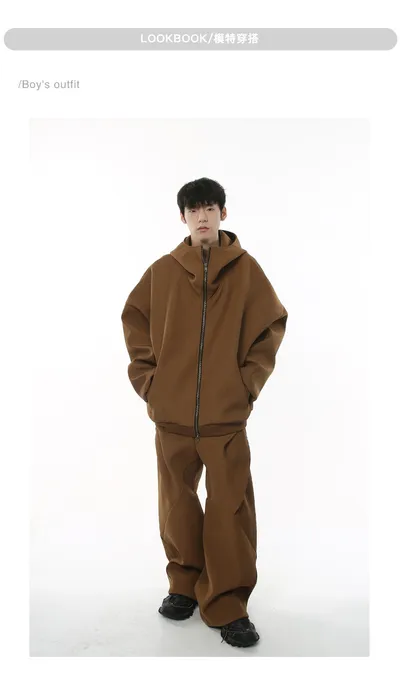 American Retro High Street Double-headed Zipper Casual Pants