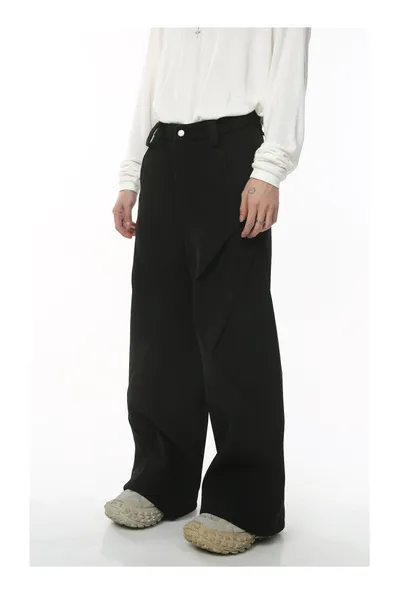 American Retro High Street Double-headed Zipper Casual Pants