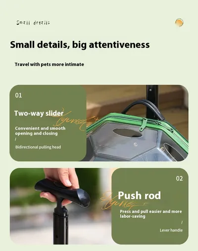 Pet Trolley Portable Cat Luggage Transparent Large Dog Suitcase Trolley Space Capsule