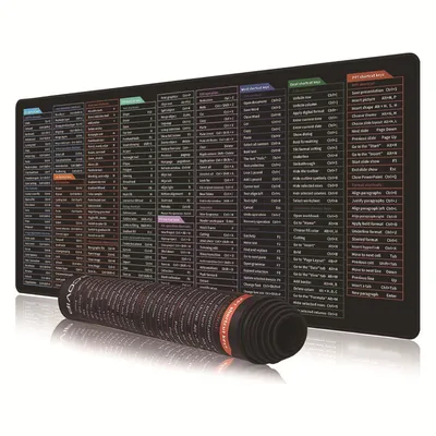 Full English Shortcut Keys Super Large Stain-resistant Office Mouse Mat