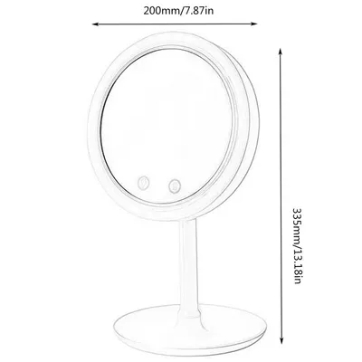 Fan LED Light Makeup Mirror