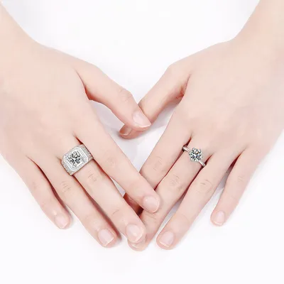 Zircon Wedding Ring Silver-plated Korean Style European And American Domineering