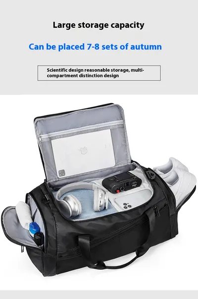 Men's Large Capacity Travel Dry Wet Separation Fitness Sports Training Portable Messenger Bag