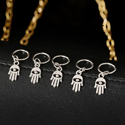 Dreadlocks Buckle Metal Loop Braided Hair Ring Hip Hop Disco Braid