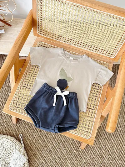 Baby Lemon Patch Short Sleeve Suit