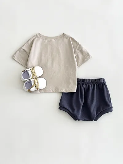 Baby Lemon Patch Short Sleeve Suit