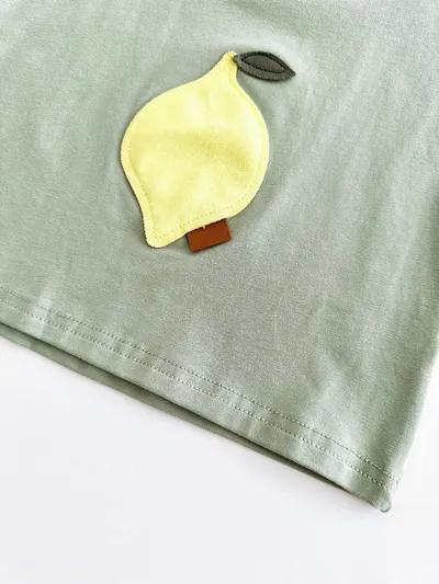 Baby Lemon Patch Short Sleeve Suit