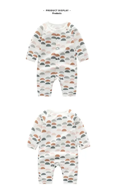 Light And Soft Bamboo Fiber Baby Jumpsuit Floral Animal Cute Print Spring Autumn Newborn Clothes Unisex Long Sleeve Baby Rompers For Boys Girls