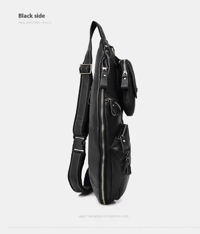 Large Capacity Retro Men's Cowhide Messenger Bag
