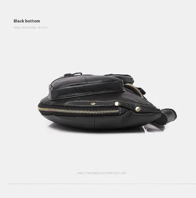 Large Capacity Retro Men's Cowhide Messenger Bag