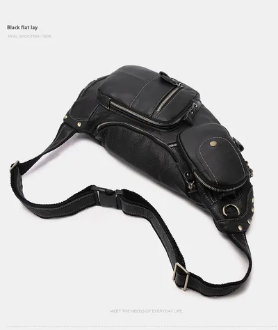 Large Capacity Retro Men's Cowhide Messenger Bag