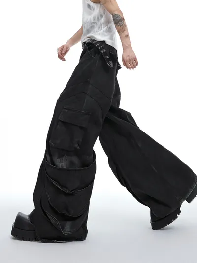 Loose Wide-leg Overalls Men