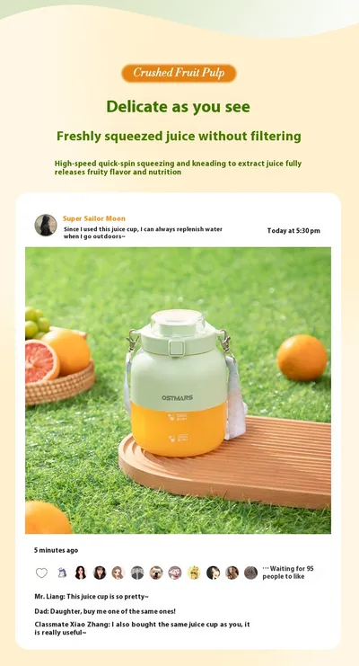 OSTMARS Juicer Portable Small Fruit Blender Household Automatic Juicer Juicer Cup Tons Cup