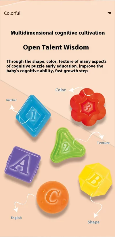 Rainbow Cecil Shape Color Cognitive Baby Early Education Toys