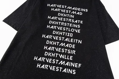 Letter Starry Printed Short Sleeve Men