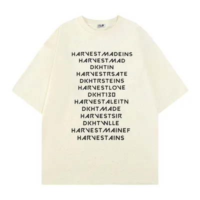 Letter Starry Printed Short Sleeve Men