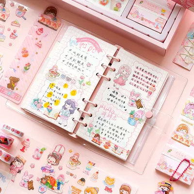 Cute Girl Heart Journal Book Creative Gift Box