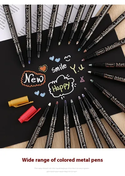 Metal Painting Color Graffiti Pen For Fine Arts