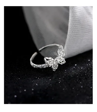 Lava Butterfly Ring Female Stylish Opening Adjustable