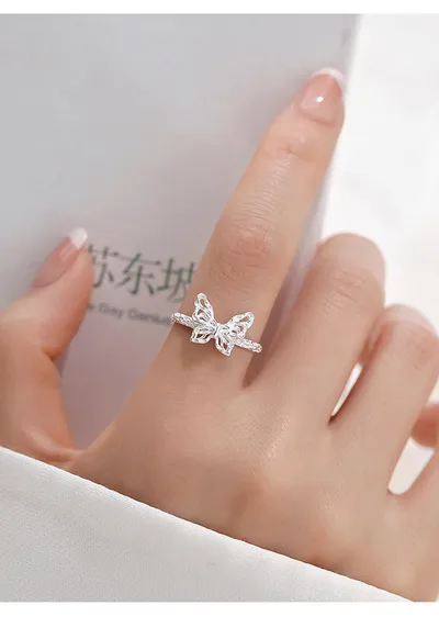Lava Butterfly Ring Female Stylish Opening Adjustable