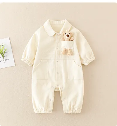 Baby Handsome Denim Jumpsuit Spring Festival Western Style Baby Boy
