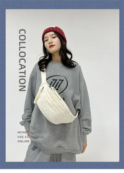 Women's Leisure Corduroy Lazy Corduroy Waist Bag