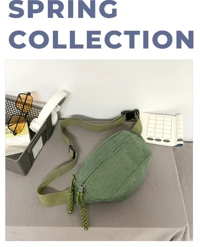 Women's Leisure Corduroy Lazy Corduroy Waist Bag