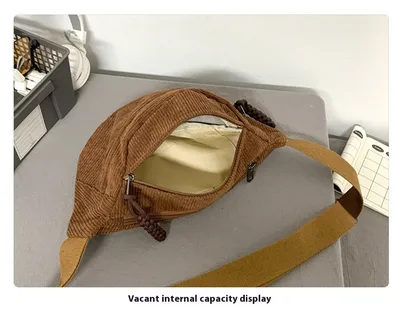 Women's Leisure Corduroy Lazy Corduroy Waist Bag