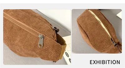 Women's Leisure Corduroy Lazy Corduroy Waist Bag
