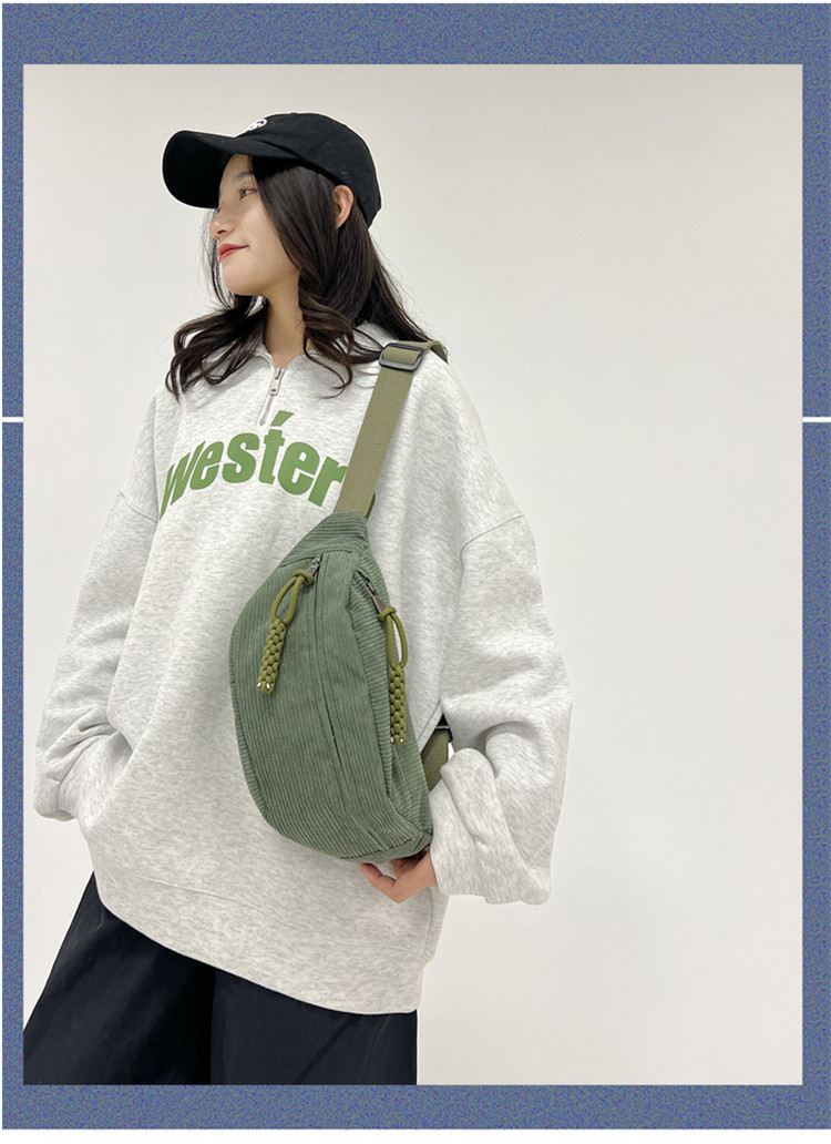 Women's Leisure Corduroy Lazy Corduroy Waist Bag