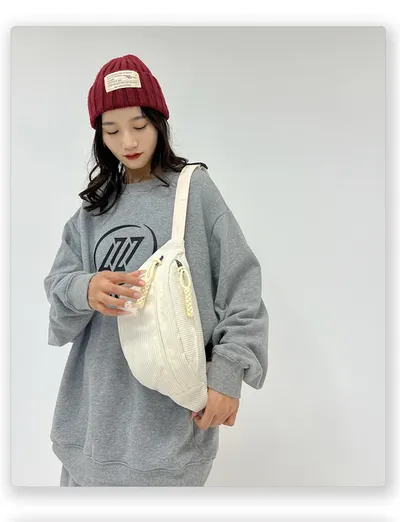 Women's Leisure Corduroy Lazy Corduroy Waist Bag