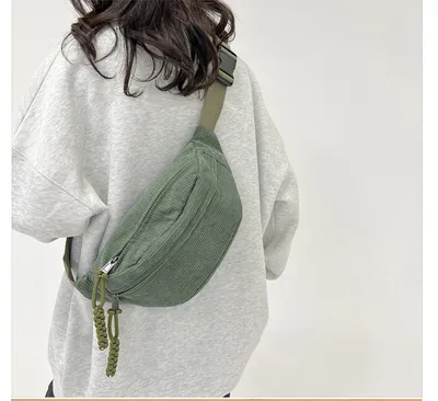Women's Leisure Corduroy Lazy Corduroy Waist Bag