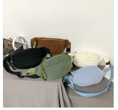 Women's Leisure Corduroy Lazy Corduroy Waist Bag