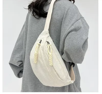 Women's Leisure Corduroy Lazy Corduroy Waist Bag