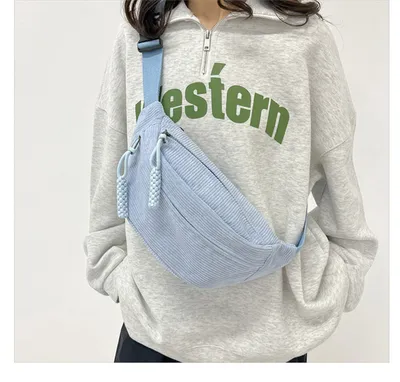 Women's Leisure Corduroy Lazy Corduroy Waist Bag