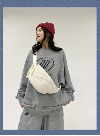 Women's Leisure Corduroy Lazy Corduroy Waist Bag