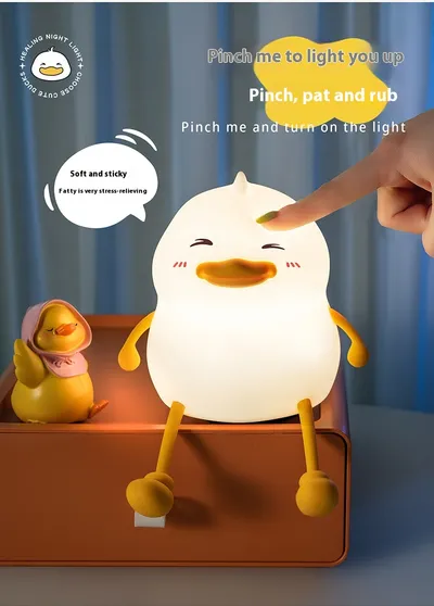 Creative Small Night Lamp Silicone Pat Lamp Desktop Phone Holder Ornaments Home Decor