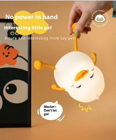 Creative Small Night Lamp Silicone Pat Lamp Desktop Phone Holder Ornaments Home Decor
