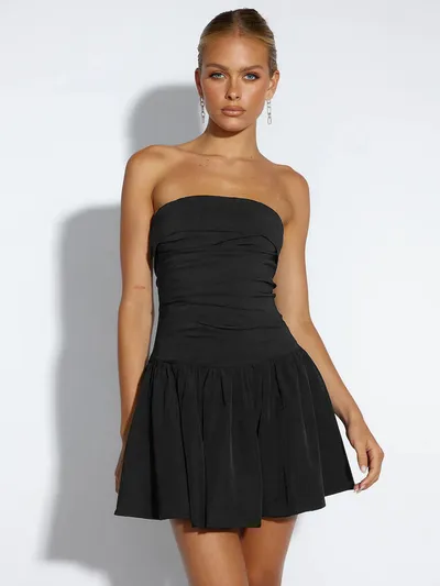 Women's Clothing Tube Top Short Skirt Fashion Waist-controlled Dress