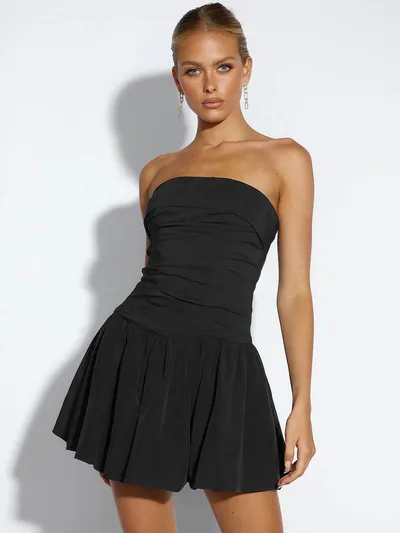 Women's Clothing Tube Top Short Skirt Fashion Waist-controlled Dress