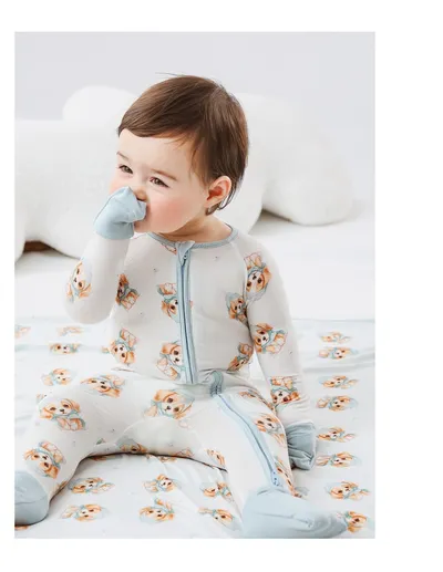 Bamboo Fiber Clothes For Babies Long Sleeve Zipper Baby Jumpsuits