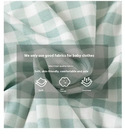 Bamboo Fiber Baby Jumpsuit Short Sleeve Thin Romper