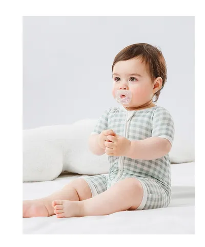 Bamboo Fiber Baby Jumpsuit Short Sleeve Thin Romper