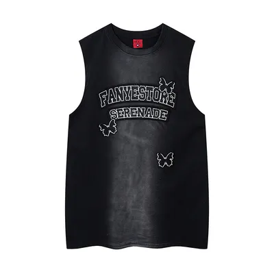 Fashion Butterfly Embroidered Waistcoat Sleeveless Men